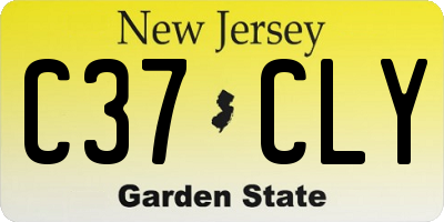 NJ license plate C37CLY