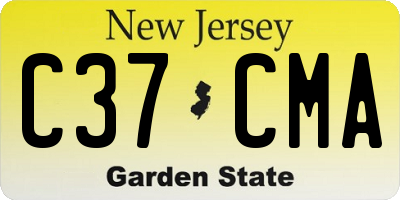 NJ license plate C37CMA