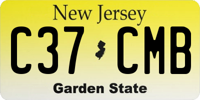 NJ license plate C37CMB