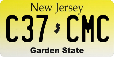 NJ license plate C37CMC