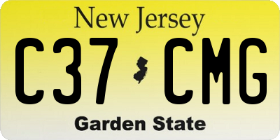 NJ license plate C37CMG