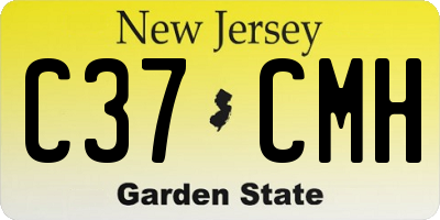 NJ license plate C37CMH
