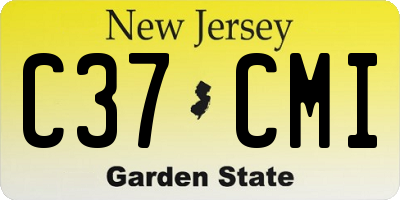 NJ license plate C37CMI