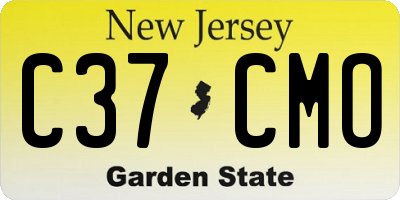 NJ license plate C37CMO