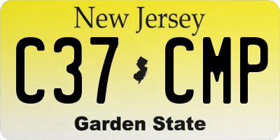 NJ license plate C37CMP