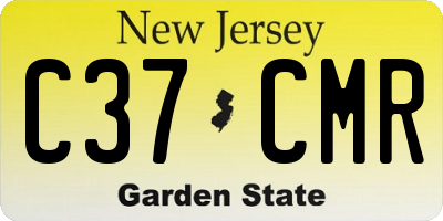 NJ license plate C37CMR
