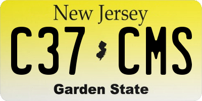 NJ license plate C37CMS