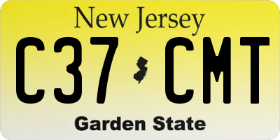 NJ license plate C37CMT