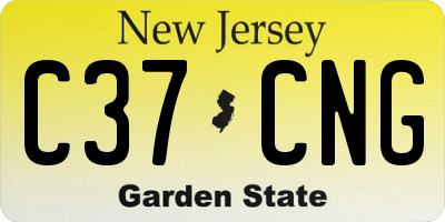 NJ license plate C37CNG