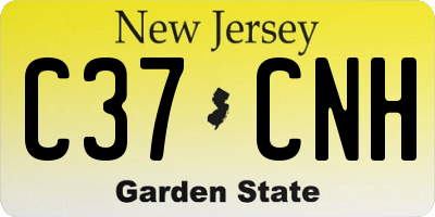NJ license plate C37CNH
