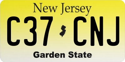NJ license plate C37CNJ