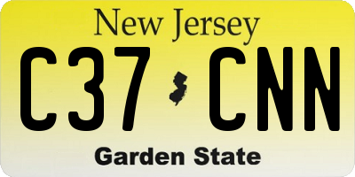 NJ license plate C37CNN