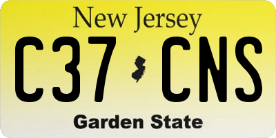 NJ license plate C37CNS