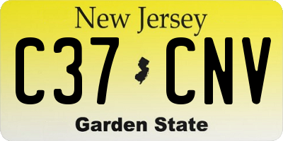 NJ license plate C37CNV
