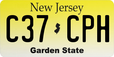 NJ license plate C37CPH