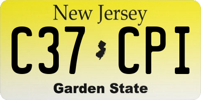 NJ license plate C37CPI