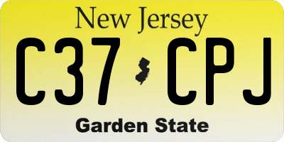 NJ license plate C37CPJ