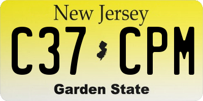 NJ license plate C37CPM