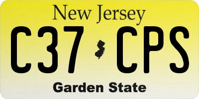 NJ license plate C37CPS