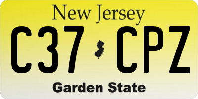 NJ license plate C37CPZ