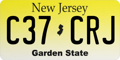 NJ license plate C37CRJ