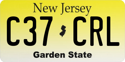 NJ license plate C37CRL