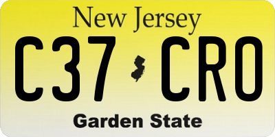 NJ license plate C37CRO