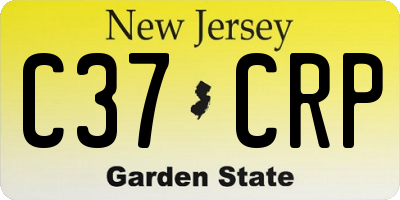 NJ license plate C37CRP