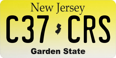 NJ license plate C37CRS