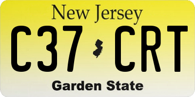 NJ license plate C37CRT
