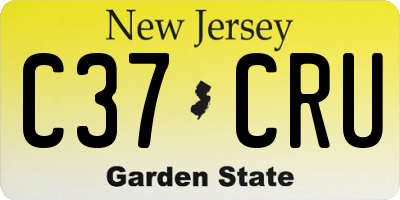 NJ license plate C37CRU