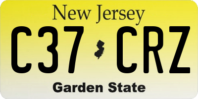 NJ license plate C37CRZ