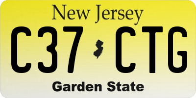 NJ license plate C37CTG