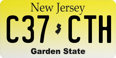 NJ license plate C37CTH