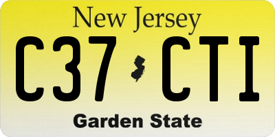 NJ license plate C37CTI
