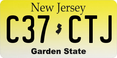 NJ license plate C37CTJ