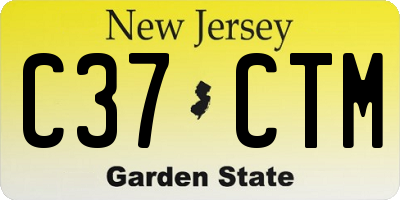 NJ license plate C37CTM