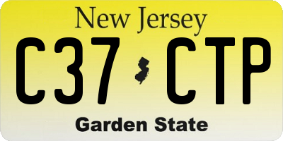 NJ license plate C37CTP