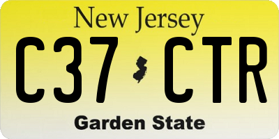 NJ license plate C37CTR