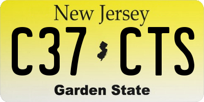 NJ license plate C37CTS