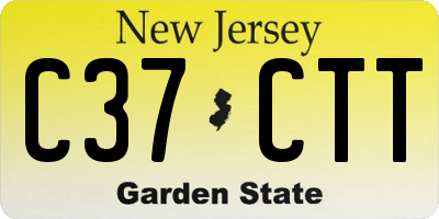 NJ license plate C37CTT