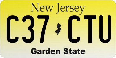 NJ license plate C37CTU