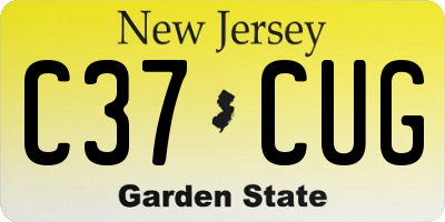 NJ license plate C37CUG