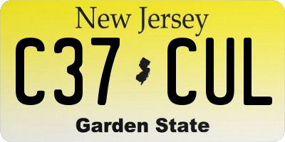 NJ license plate C37CUL