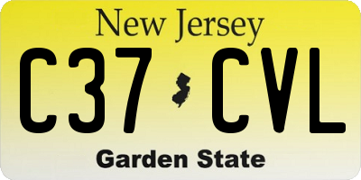 NJ license plate C37CVL
