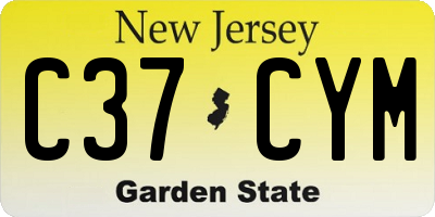 NJ license plate C37CYM