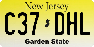 NJ license plate C37DHL