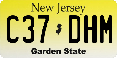 NJ license plate C37DHM