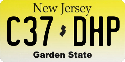 NJ license plate C37DHP