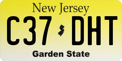 NJ license plate C37DHT